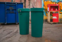 Мусоросброс секция прямая зеленый