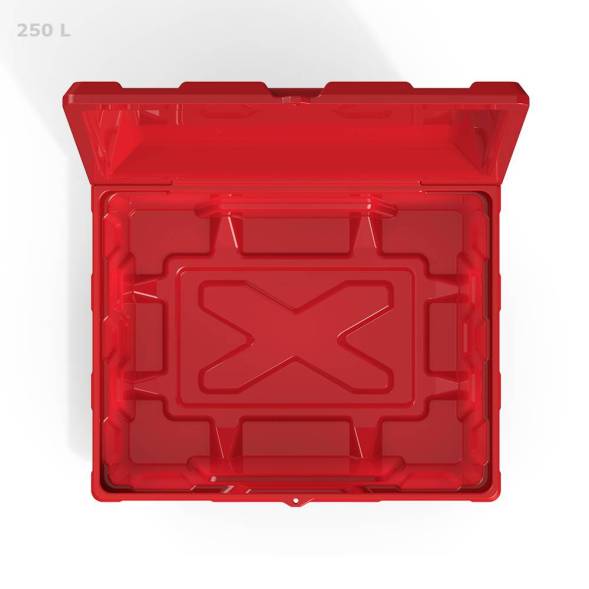 Ящик для соли, реагентов 250 литров, красный