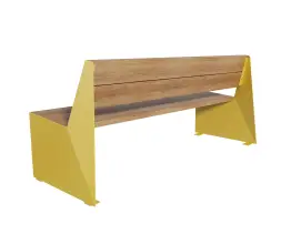 Скамейка стальная «Монс» 1,5 м (со спинкой)