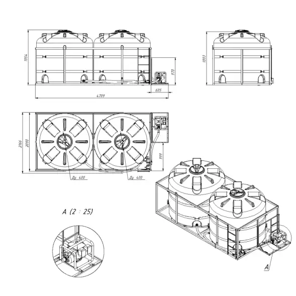 Кассета 10м3 для КАС медиум МЛКМПТG2