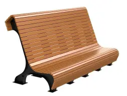 Скамейка стальная «Сафари» 2,5 м (3 опоры)