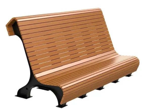 Скамейка стальная «Сафари» 2,5 м (3 опоры)