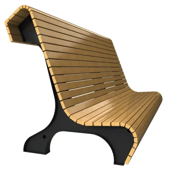 Скамейка стальная «Сафари» 2,5 м (3 опоры)