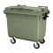 Пластиковый мусорный контейнер с крышкой, 660л, на колёсах, цвет: зеленый