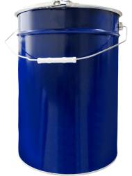 Ведро металлическое, ВМо 25с (Б), 25 л, крышка-обруч, синий [5056]