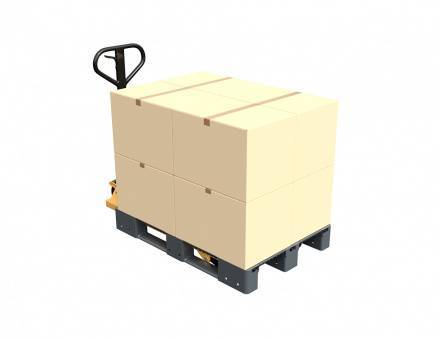 Паллет (поддон) пластиковый усиленный сплошной на 3-х полозьях, 1200x800x150 мм, серый [02.117.F.91.PEF.S.Т10X]