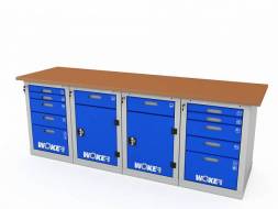 Верстак ДВК с 4 тумбой WOKER PRO 45225.2400