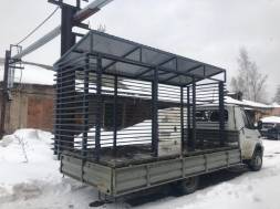 Контейнерная площадка трубчатая на 3 контейнера КП9, 6000x1700x2200 мм