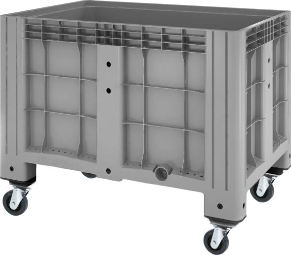 Крупногабаритный сплошной пластиковый контейнер на колесах SDBOX, 1200х800х913 мм, серый [SDBOX 1208 SW] 