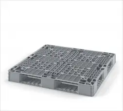 Легкий перфорированный пластиковый поддон для "биг-бэгов" 1100х1100 на трёх полозьях