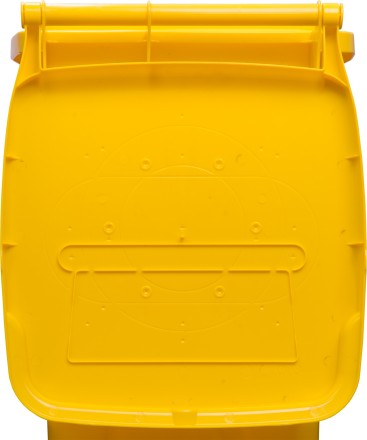 Пластиковый мусорный контейнер с крышкой, 120л, на колёсах, цвет: красный