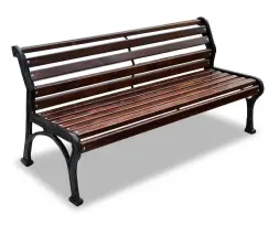 Скамейка чугунная «Ретро стиль» без подлокотников 3,0 м (3 опоры)