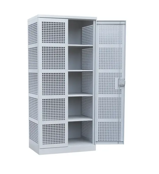 Шкаф для хранения денег двухстворчатый 900x600x2000 мм Светло-серый