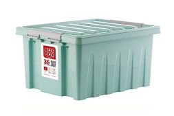 Контейнер с крышкой и клипсами Rox Box Original, 36 л, 390x250x500 мм, мятный