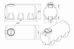 Емкость H 750л под плотность до 1.5 г/см3 синяя