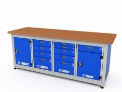 Верстак ДВК с 4 тумбами COMBAT 41452.2340