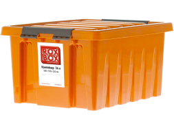 Контейнер с крышкой и клипсами Rox Box Original, 36 л, 390x250x500 мм, оранжевый