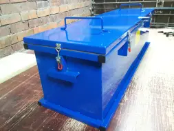 Горизонтальный герметичный специализированный контейнер для сбора, хранения, транспортировки отработанных ртутьсодержащих ламп, боя и брака люминесцентных ламп ГСК 1250, 1250х350х550 мм