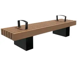 Скамейка стальная «Лондон» без спинки 2,5 м