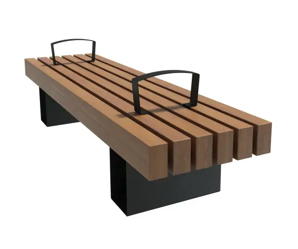 Скамейка стальная «Лондон» без спинки 2,5 м