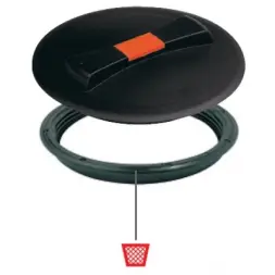 Крышка для емкости D350мм резьбовая c дыхательным клапаном пластик