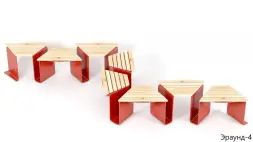 Скамейка вокруг дерева «Эраунд 6» «Эраунд 4» - 9 секций