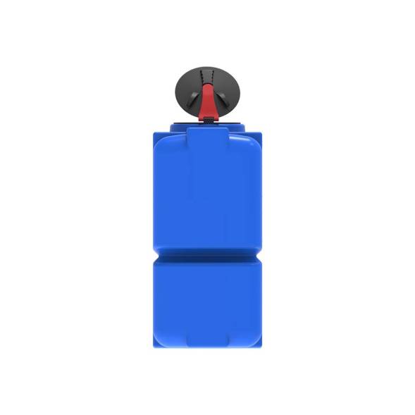 Емкость пластиковая для воды и дизельного топлива ST 2000 л с патрубками d100мм и откидной крышкой под плотность вещества до 1.0 г/см3, синий