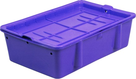Ящик сырково-творожный с крышкой 307 502х332х150, синий