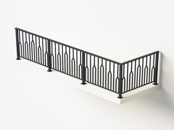 Металлическое балконное ограждение БО-14, 1 пог. м.