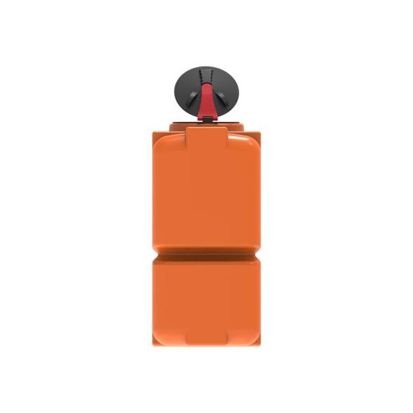 Емкость пластиковая для воды и дизельного топлива ST 2000 л с патрубками d100мм и откидной крышкой под плотность вещества до 1.0 г/см3, оранжевый