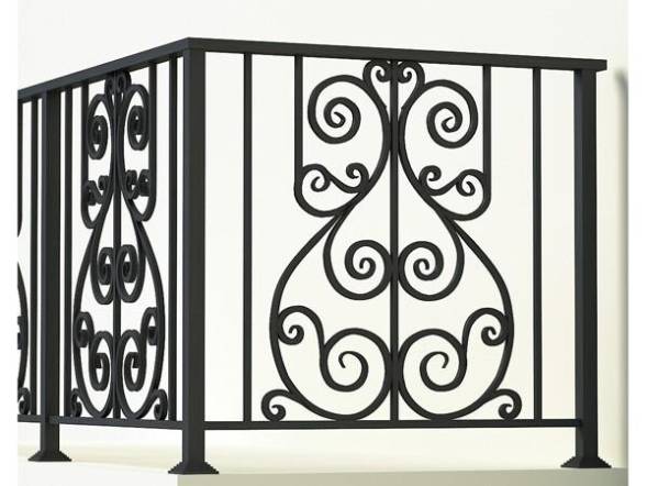 Металлическое балконное ограждение БО-15, 1 пог. м.