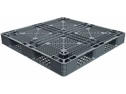 Паллет 1050х1050х120 перфорированный, на 6 полозьях цв. серый(серый)