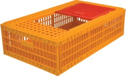 Ящик с крышкой для перевозки живой птицы 311, 970х570х270 мм, жёлтый
