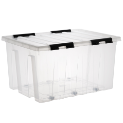 Контейнер с крышкой и клипсами Rox Box Original, 120 л, 740x565x410 мм, прозрачный
