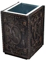 Урна чугунная квадратная «Ампир»