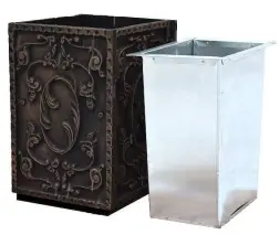 Урна чугунная квадратная «Ампир»