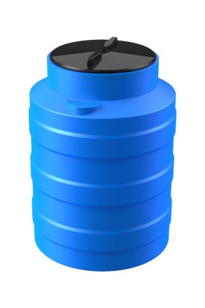 Емкость пластиковая V 100 литров, для воды, жидкостей и топлива, синяя