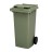 Мусорный контейнер для ТБО/ТКО, 120 л, на колёсах, с крышкой, пластик, евро, цвет: зеленый