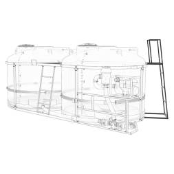 Лестница с трапом сборно-разборная для обрешеток TRF/TRN