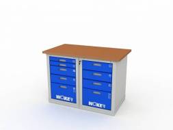 Верстак ДВК с 2 тумбами WOKER PRO 2504.1200