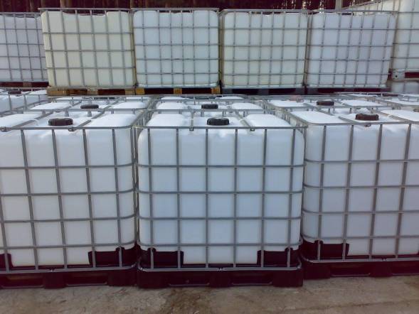 Еврокуб (IBC-контейнер) с краном на деревянном поддоне, 1000 л, белый [10090001]