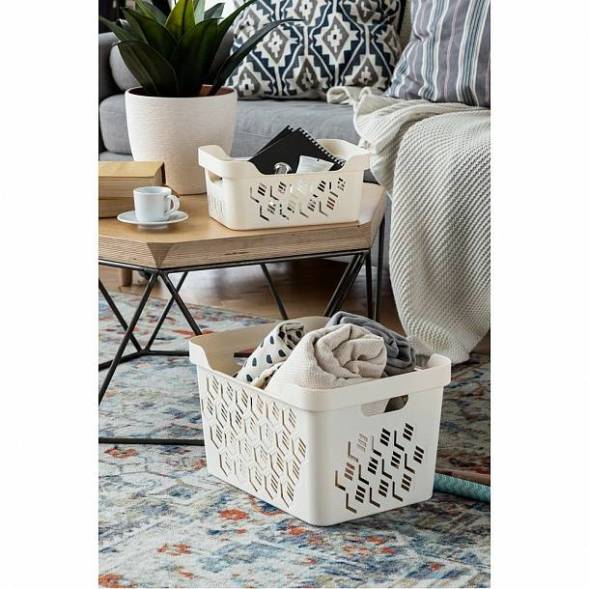 Корзинка универсальная Deluxe, 380x276x220 мм, 18 л, светло-бежевый