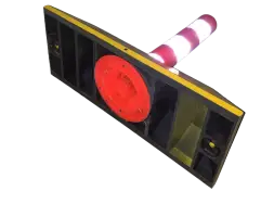 Делиниатор дорожный резиновый ДДР-610 со столбиком сигнальным упругим 380 мм