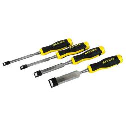 Набор стамесок для обработки древесины, 4 шт 8, 12, 16, 24 мм , BERGER